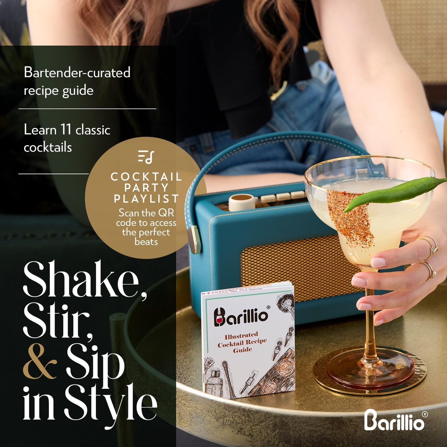 Rose Gold Mixology Bartender Kit - 8 Pcs Stainless Steel Travel Cocktail Shaker Set with Bag - Copper Bar Tools Set | Martini Shaker, Drink Mixer Spoon & Mojito Muddler, Pourers & Jigger